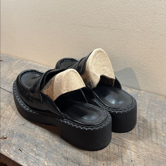 Tony Bianco Black Leather Loafer Slip On Mules - Picture 3 of 11